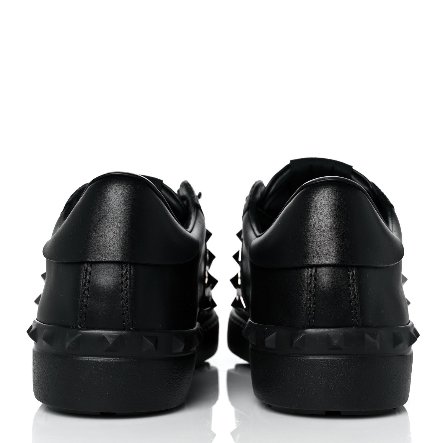 Valentino Garavani Calfskin Mens Rockstud Untitled Open Sneakers 40.5 Black 5 of 9