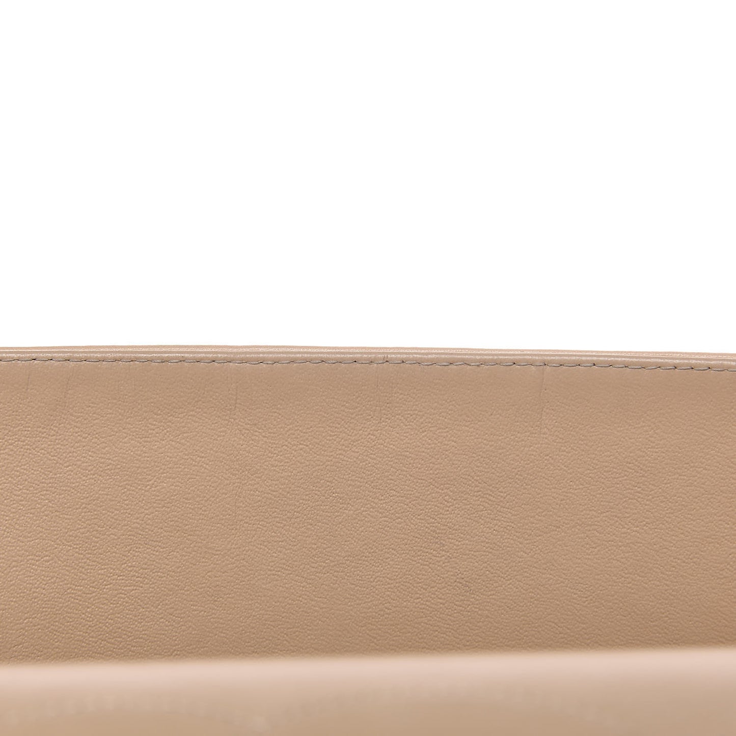 Lambskin Quilted Jumbo Double Flap Beige Clair