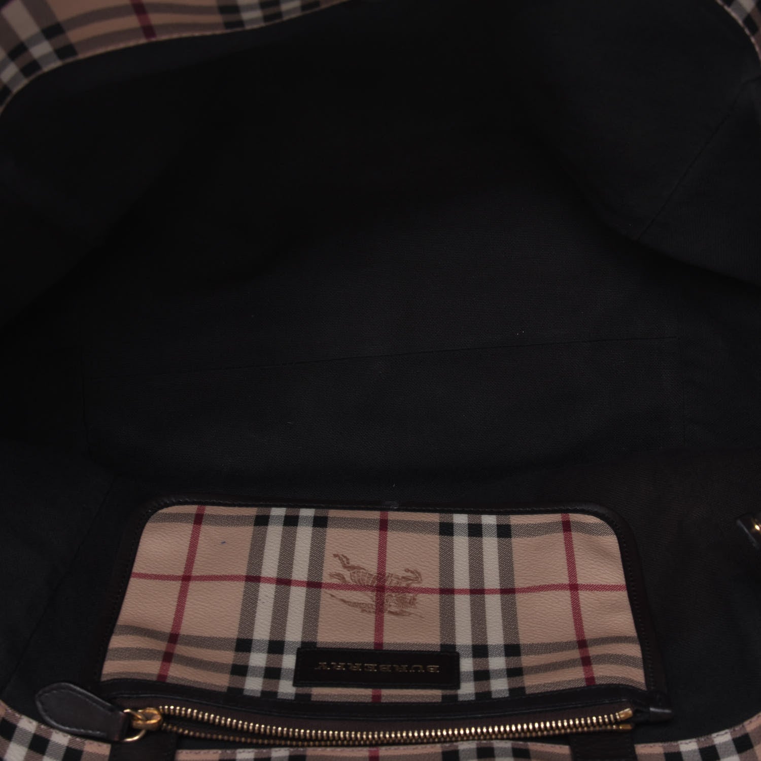 Burberry Haymarket Check Large Canterbury Tote Chocolate 5 of 21