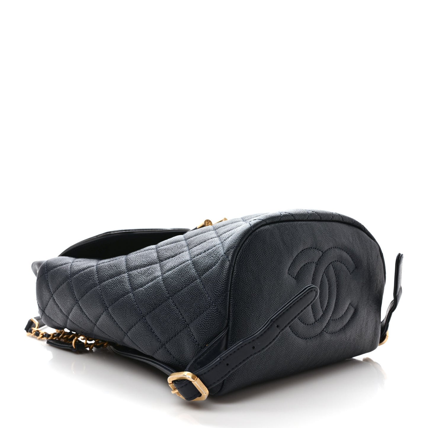 Caviar Quilted Filigree Backpack Navy