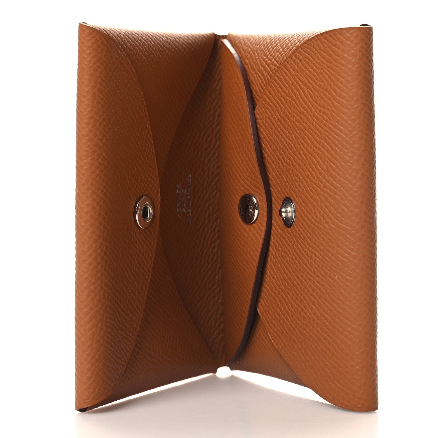 Hermes Epsom Calvi Duo Card Case Gold 5 of 8