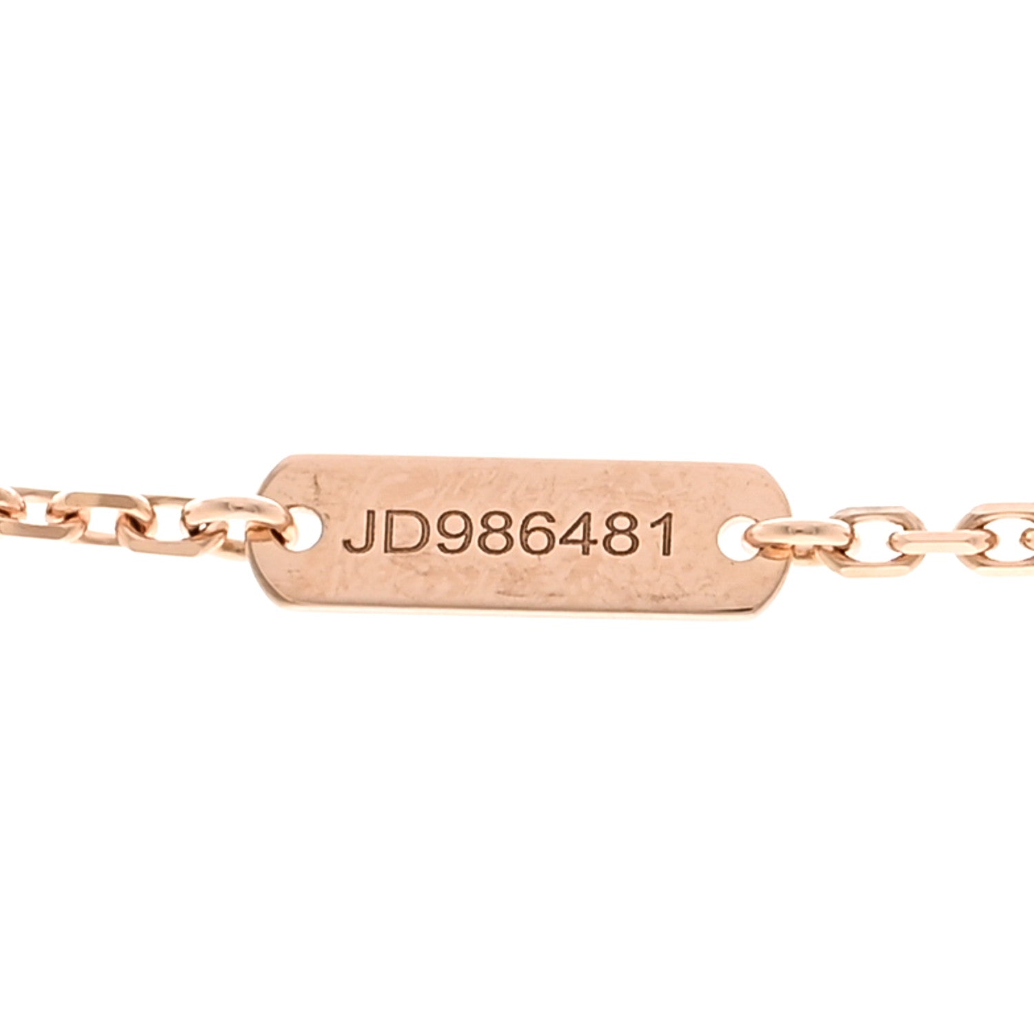 Van Cleef & Arpels 18K Rose Gold Diamond Silver Obsidian Vintage Alhambra Pendant Necklace 5 of 6