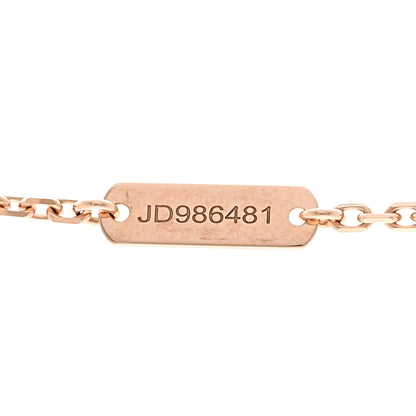 Van Cleef & Arpels 18K Rose Gold Diamond Silver Obsidian Vintage Alhambra Pendant Necklace 5 of 6