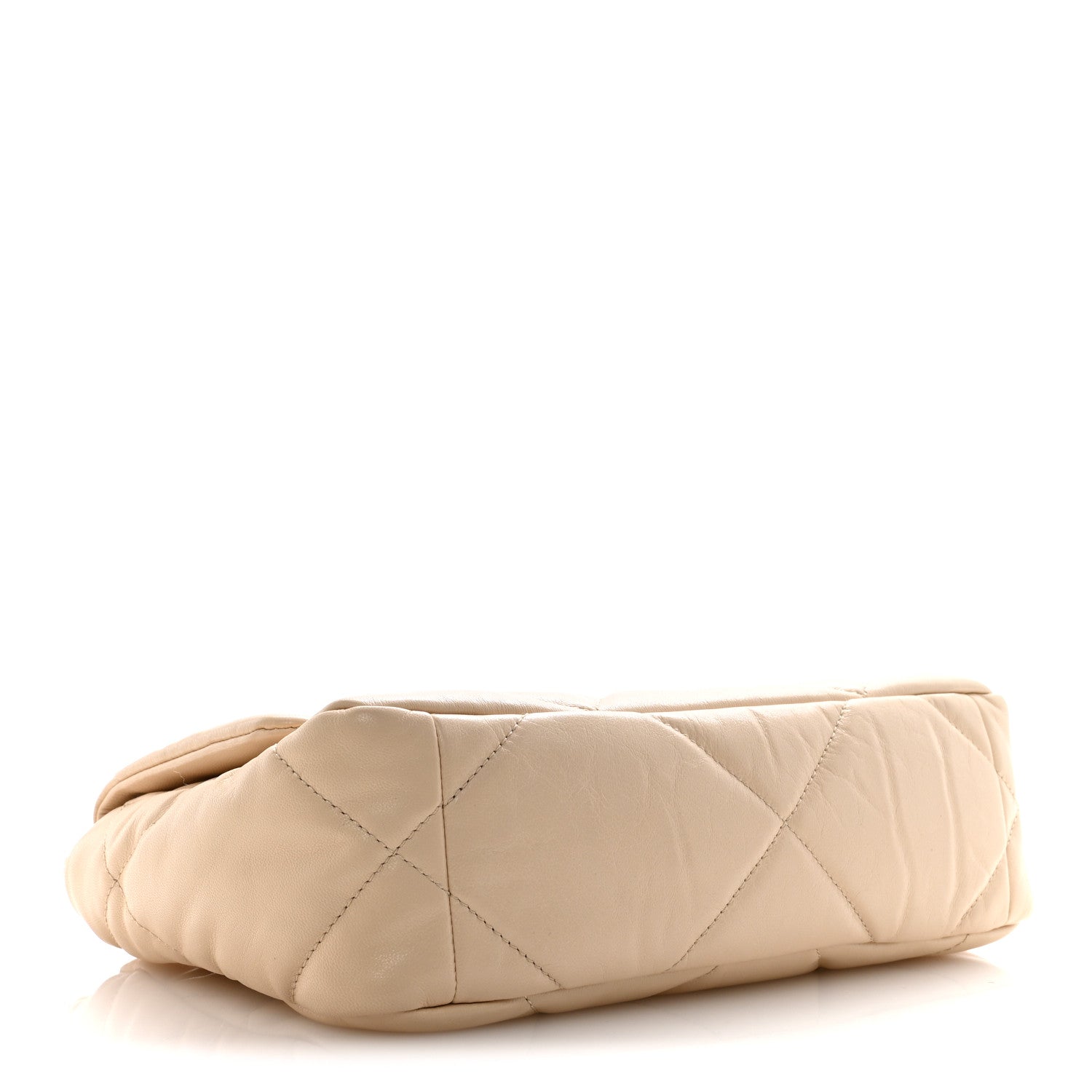 Chanel Goatskin Quilted Medium Chanel 19 Flap Beige 4 of 14