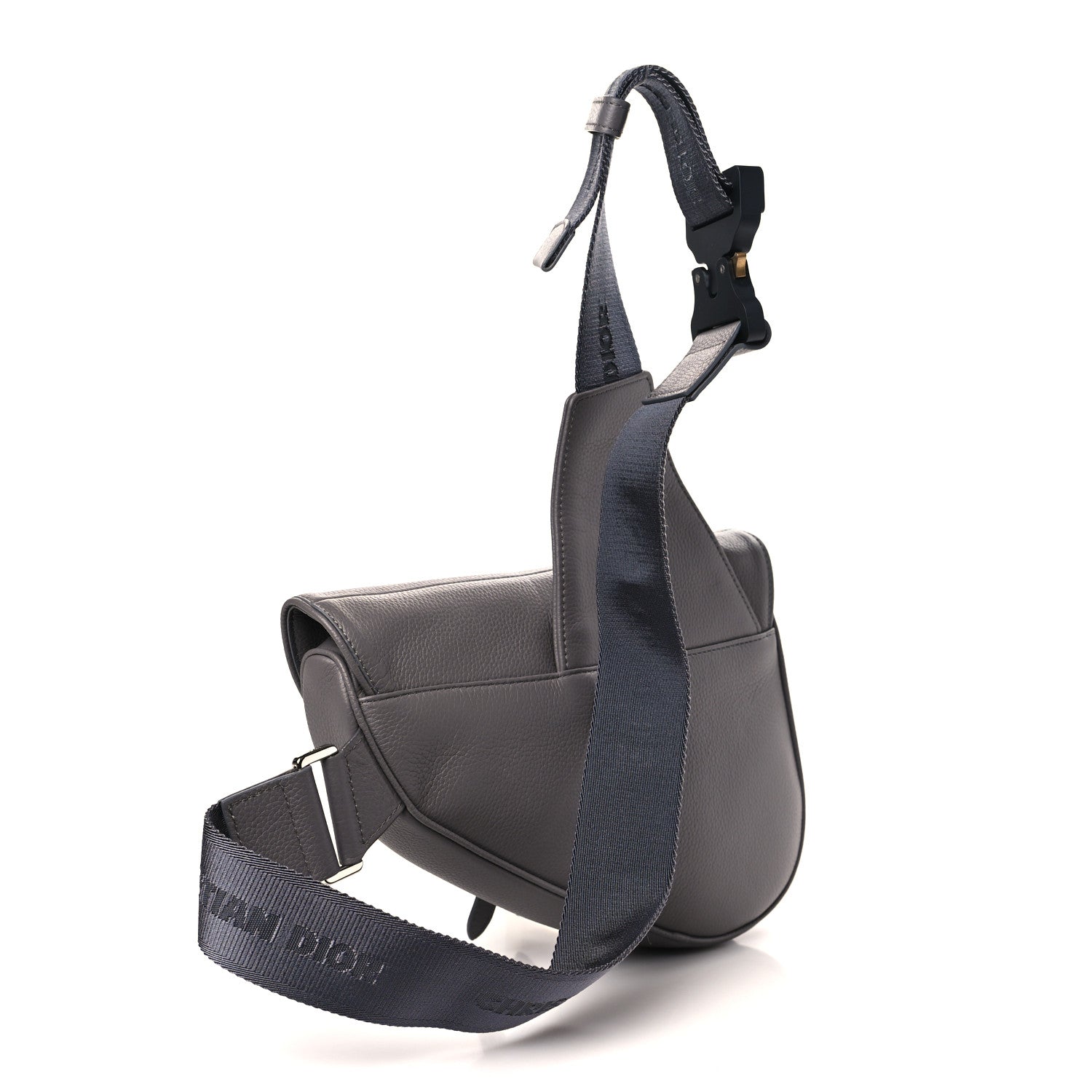 Christian Dior Calfskin Mens Saddle Bag Grey 3 of 9