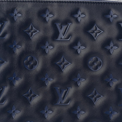 Louis Vuitton Lambskin Embossed Monogram Coussin PM Navy 11 of 12