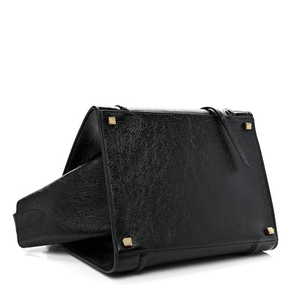 Celine Crinkled Patent Calfskin Medium Phantom Luggage Black 4 of 11