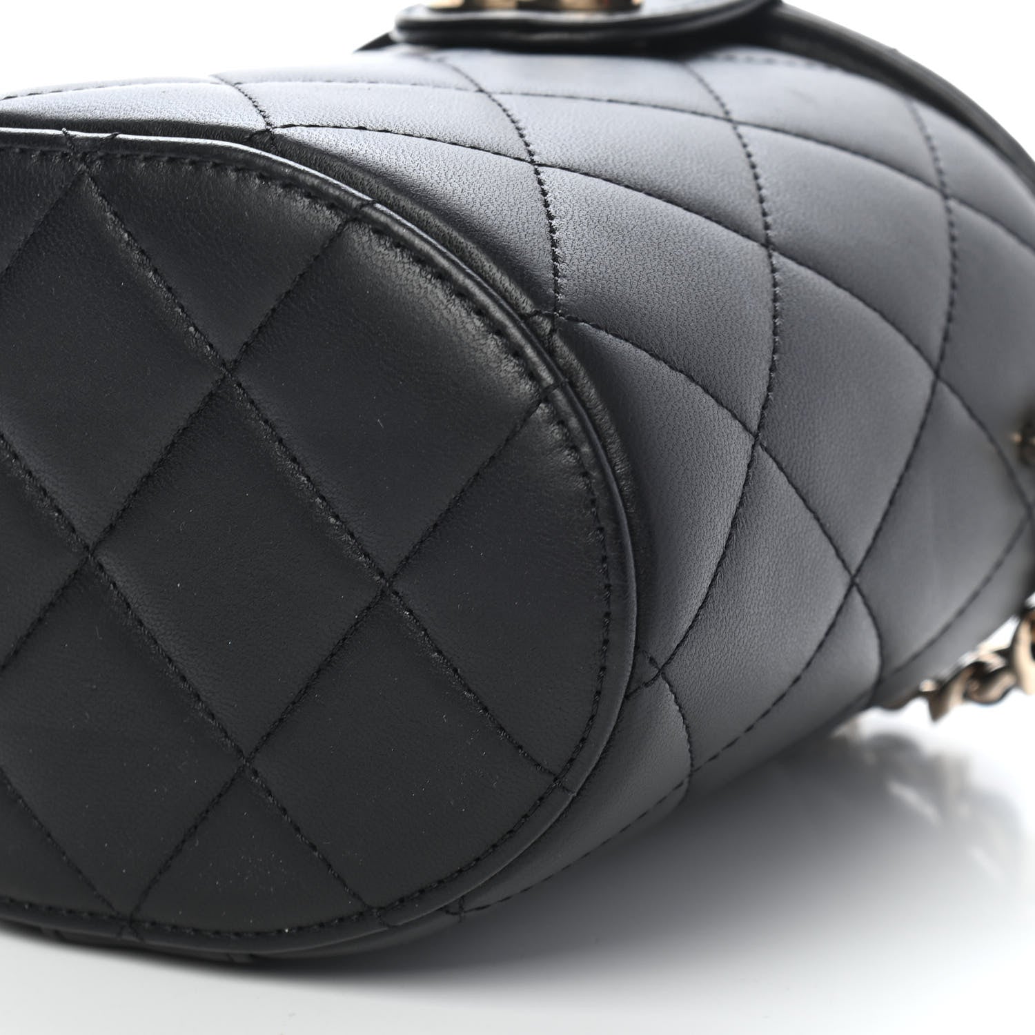Chanel Lambskin Resin Elegant Chain Vanity Case Black 9 of 9