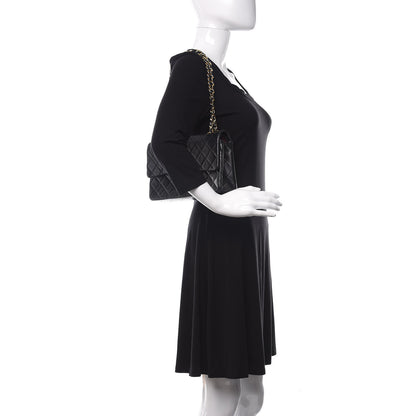 Chanel Lambskin Quilted Medium Double Flap Black 2 of 13
