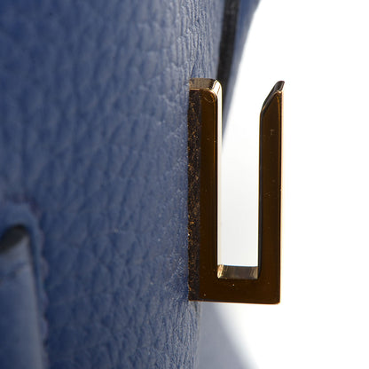 Hermes Taurillon Clemence Birkin 35 Bleu de Prusse 16 of 23
