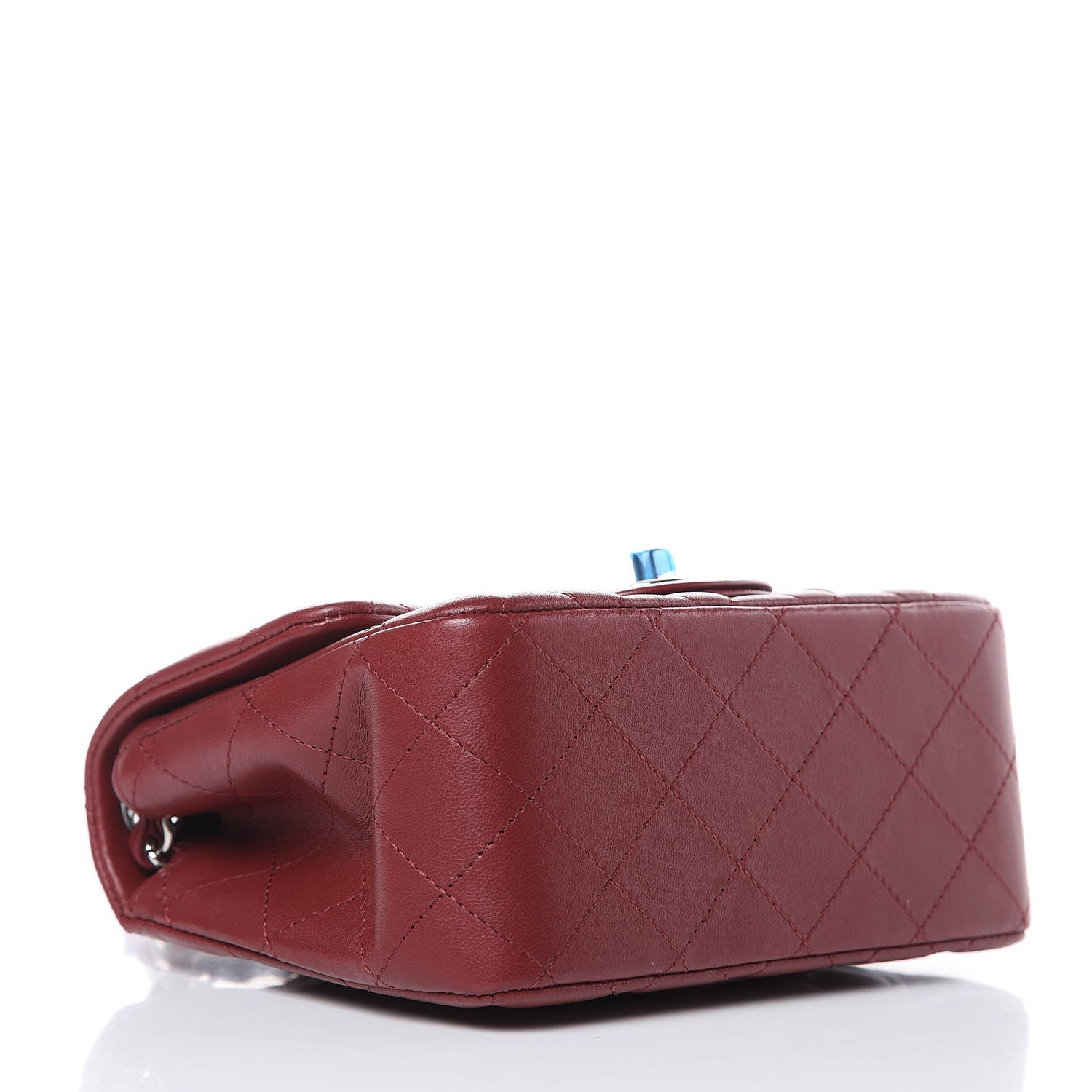 Chanel Lambskin Quilted Mini Square Flap Burgundy 4 of 11