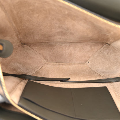 Celine Calfskin Small Tri-Fold Shoulder Bag Dark Green 5 of 11