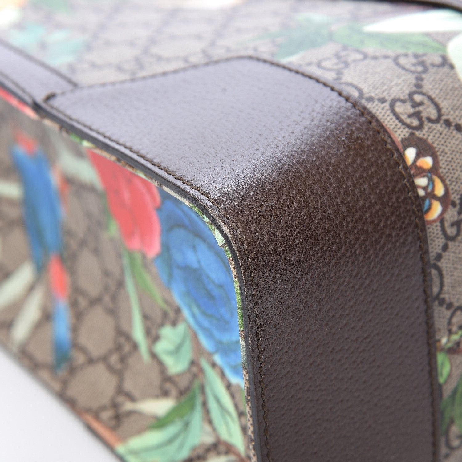 Gucci GG Supreme Monogram Tian Web Vertical Tote Beige Multicolor New Acero 10 of 14