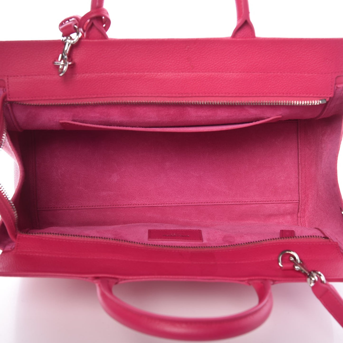Grained Calfskin Small Cabas Rive Gauche Bubblegum