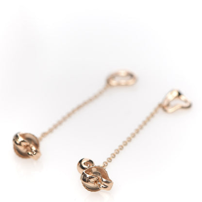 Tiffany 18K Rose Gold Diamond Elsa Peretti Diamonds by the Yard Open Heart Earrings 3 of 5