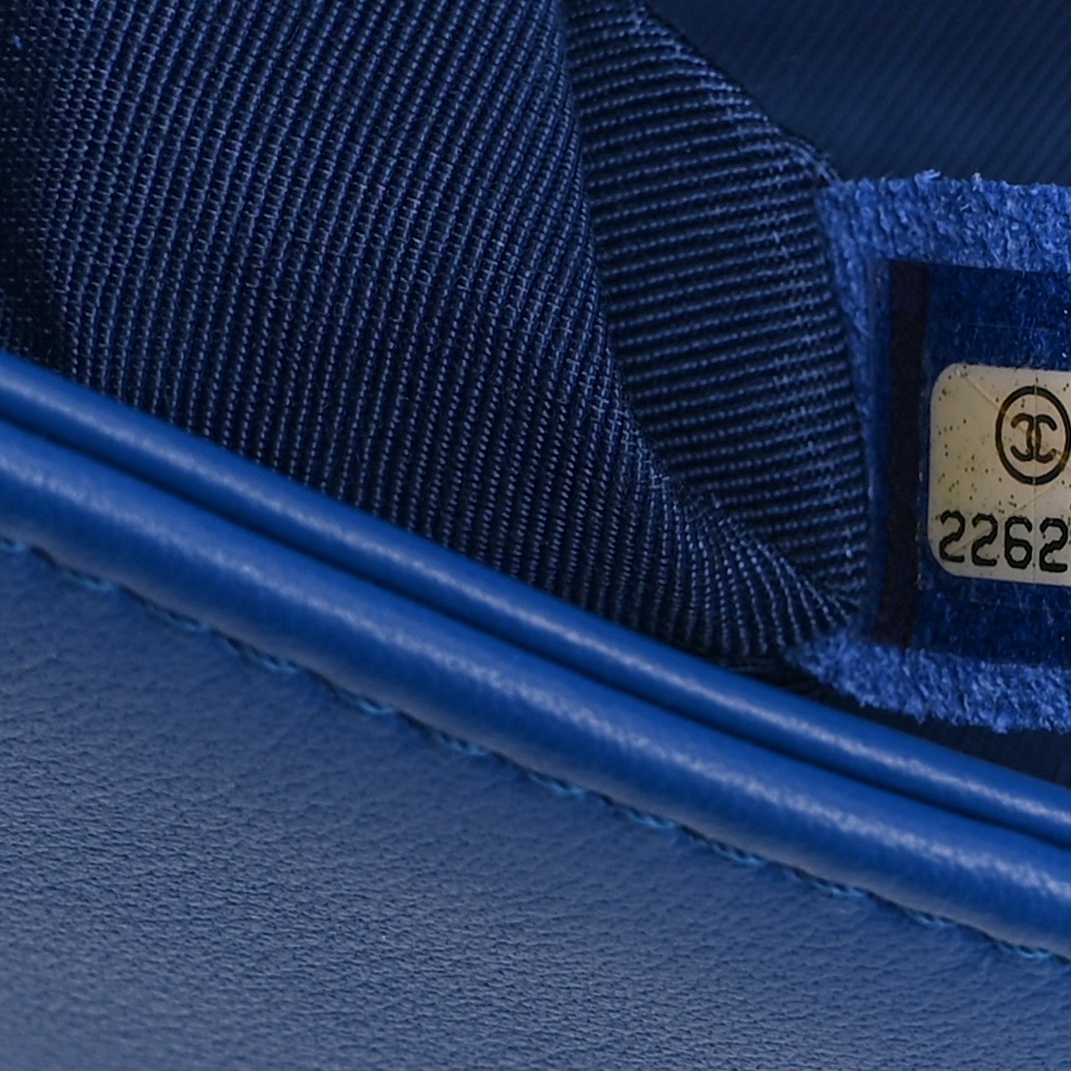Chanel Lambskin Chevron Quilted Medium Boy Flap Blue 7 of 10