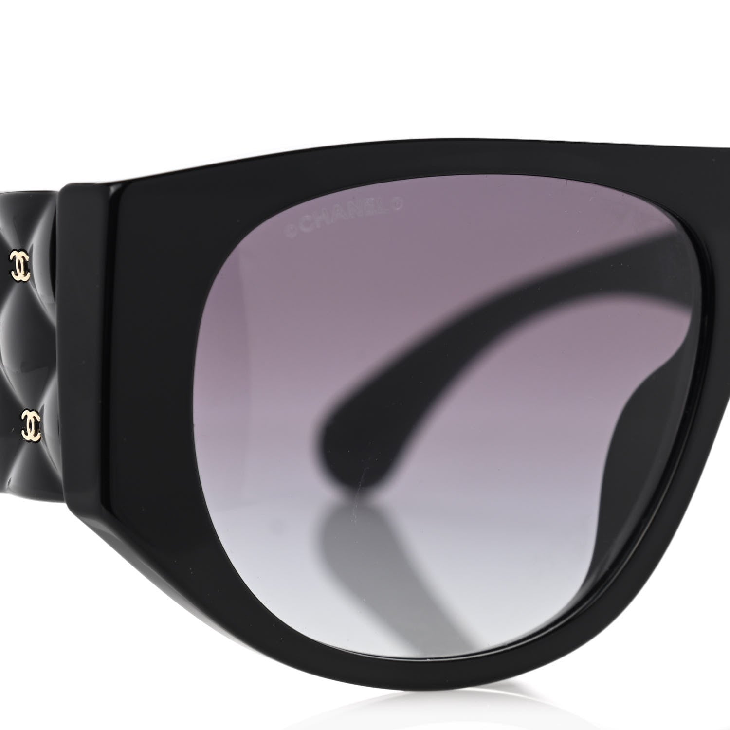 Chanel Acetate Quilted CC Sunglasses 71465 Black 7 of 10