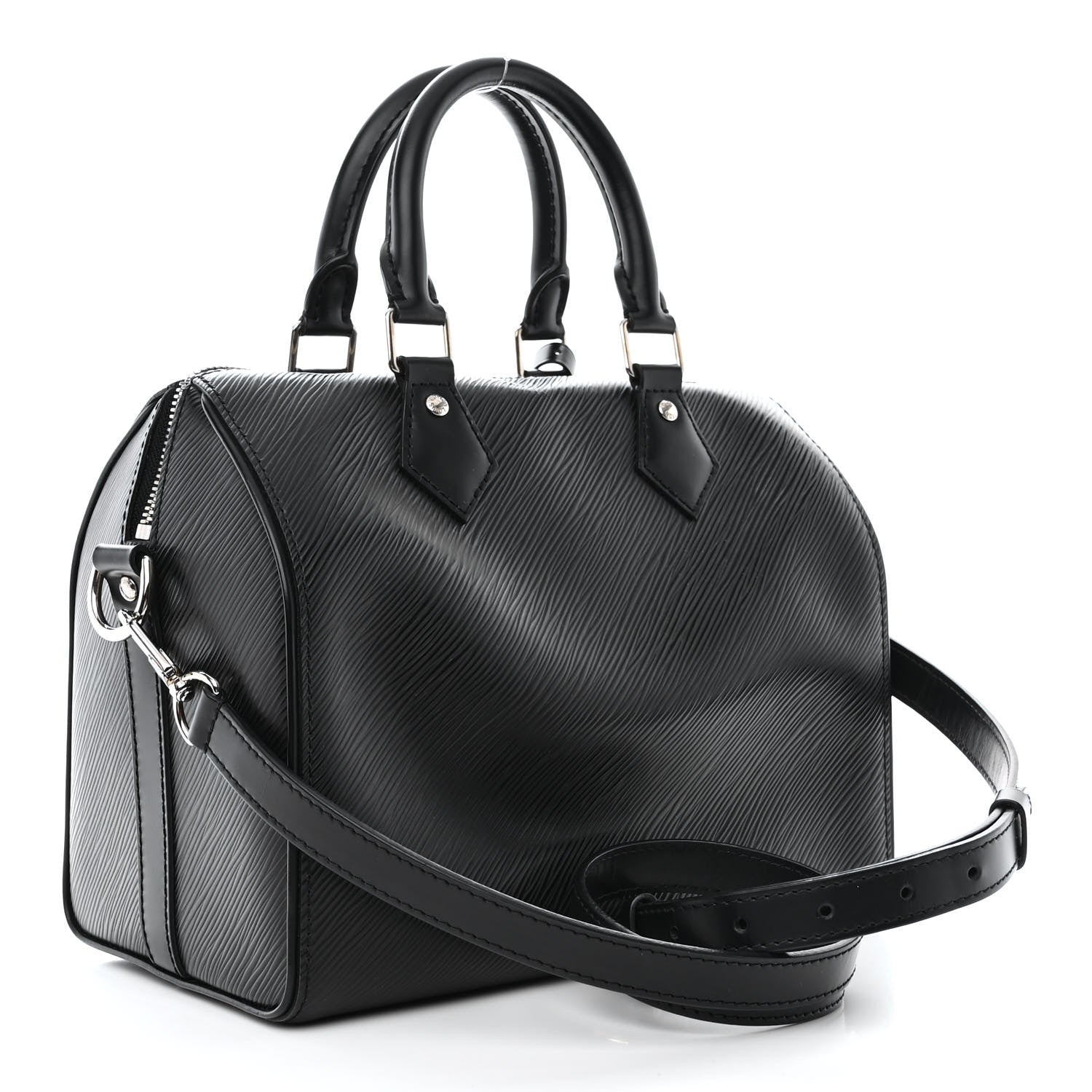 Louis Vuitton Epi Speedy Bandouliere 25 Black 3 of 10