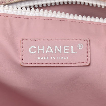 Chanel Terry Cotton Canvas Printed Large CC Tote Pale Pink 6 of 18
