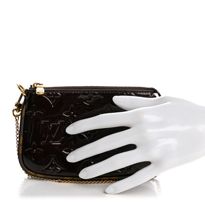 Louis Vuitton Vernis Monogram Mini Pochette Accessories Amarante 2 of 9