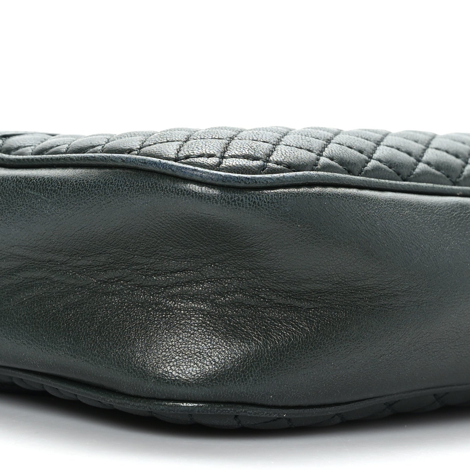 Saint Laurent Lambskin Quilted Victoire Camera Bag New Vert Fonce 8 of 10