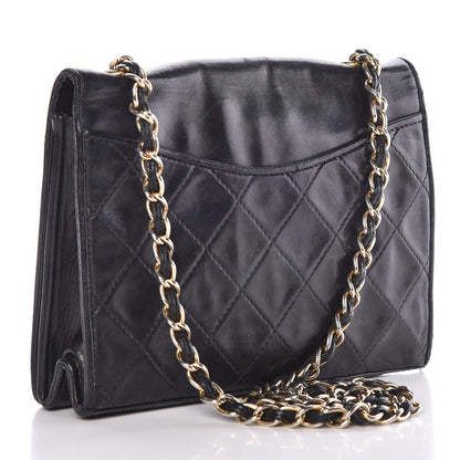 Chanel Lambskin Quilted CC Small Single Flap Black 3 of 16