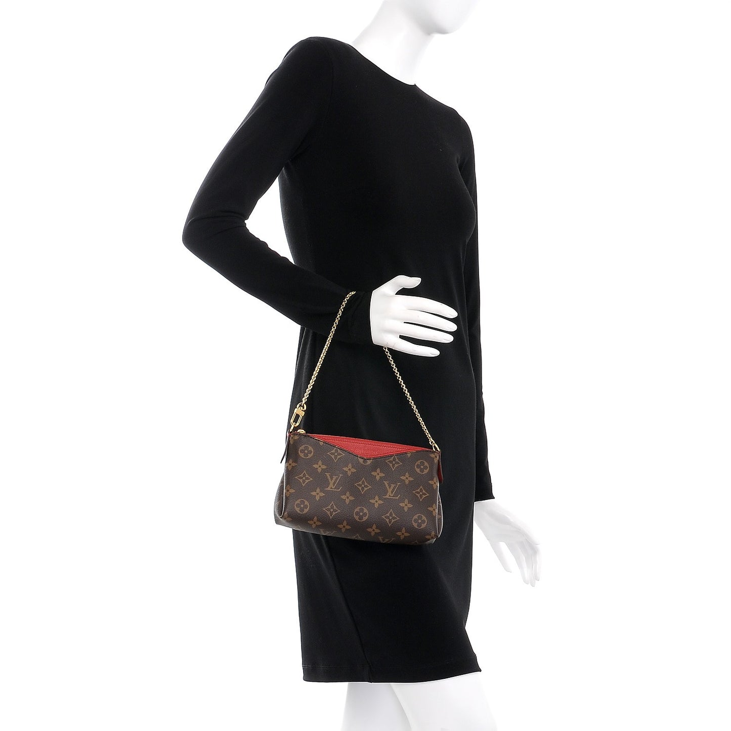 Monogram Pallas Clutch Cherry
