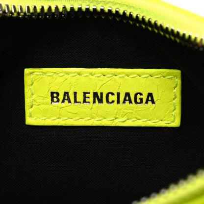 Balenciaga Agneau Arena Le Cagole Shoulder Bag XS Fluo Yellow 8 of 13