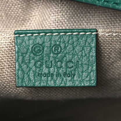 Gucci Monogram Dollar Calfskin Mini Bree Messenger Bag Beige Ebony Emerald 5 of 11