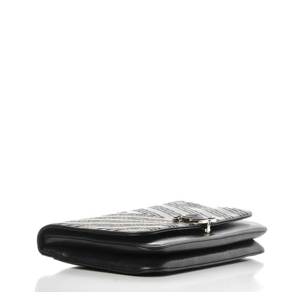 Chanel Lambskin Chain Chevron CC Clutch Black 3 of 8