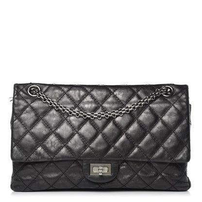 Chanel Metallic Aged Calfskin Quilted 2.55 Reissue 226 Flap Black 1 of 16