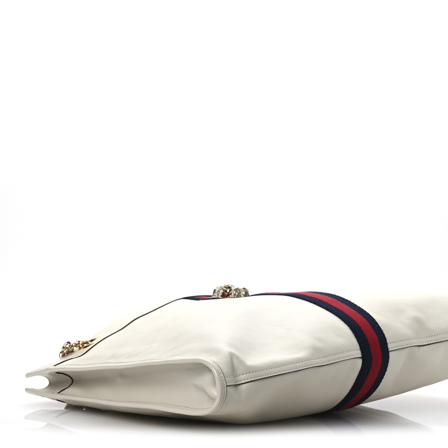 Gucci Calfskin Large Rajah Chain Tote White 10 of 13