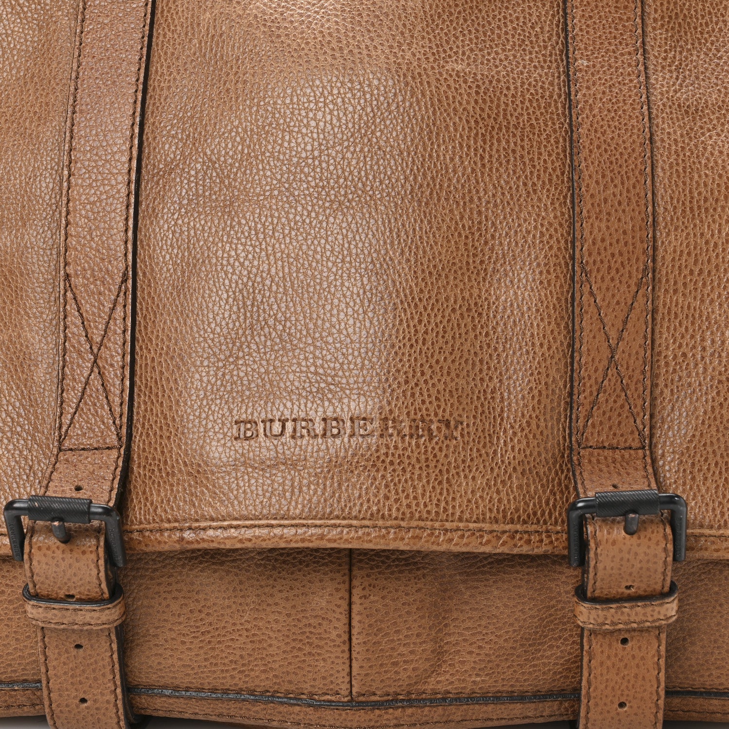 Burberry Calfskin Messenger Bag Tan 9 of 11