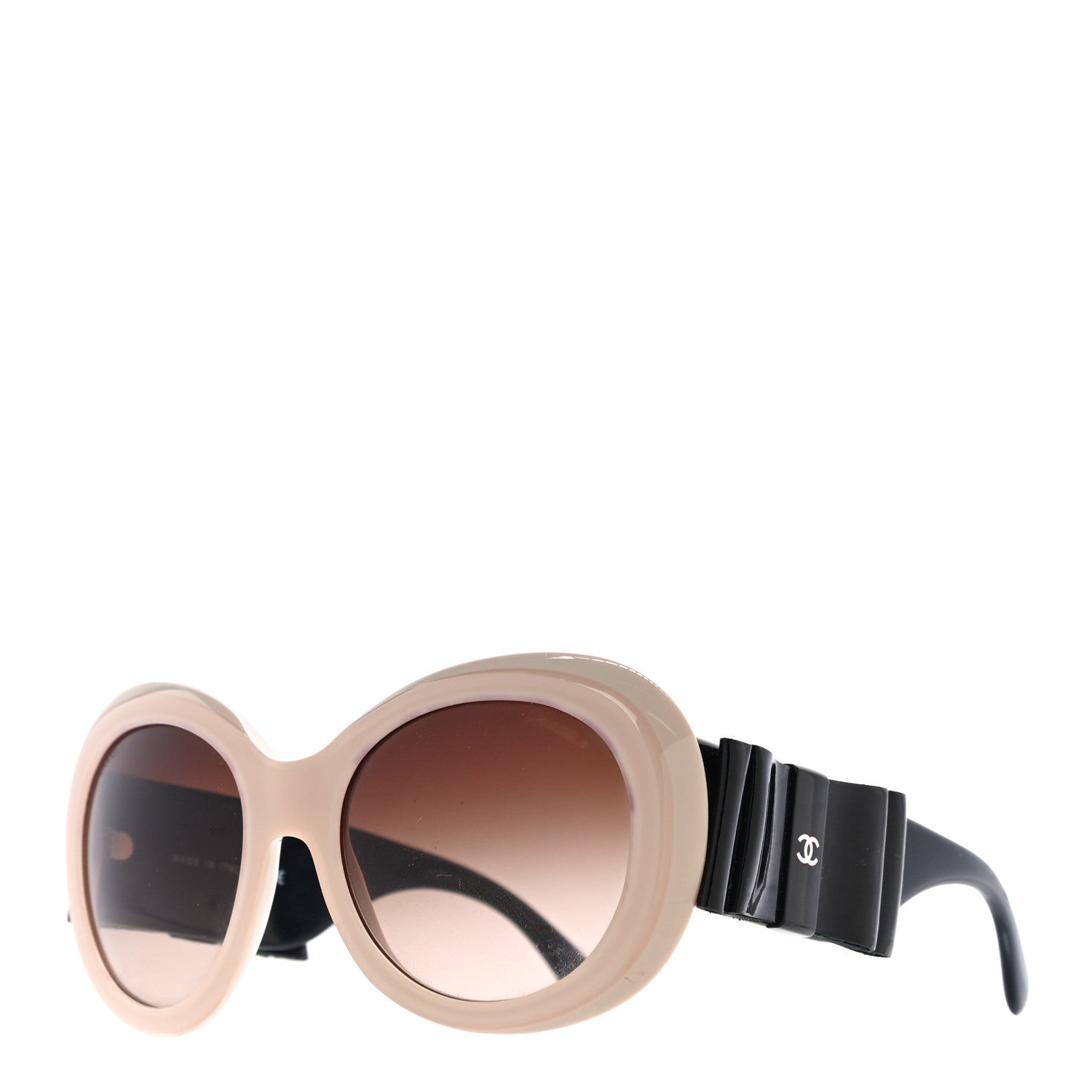 Chanel Acetate Patent CC Bow Sunglasses 5282-Q Beige Black 1 of 9