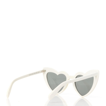 Saint Laurent Acetate Heart Frame Loulou SL181 Sunglasses White 4 of 10