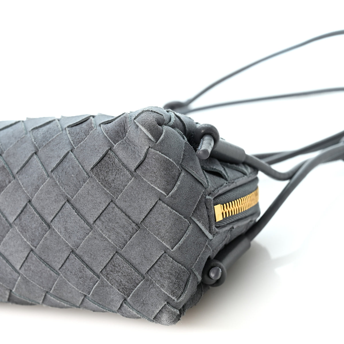 Bottega Veneta Suede Intrecciato Concert Pouch Cloudy Indigo 9 of 9