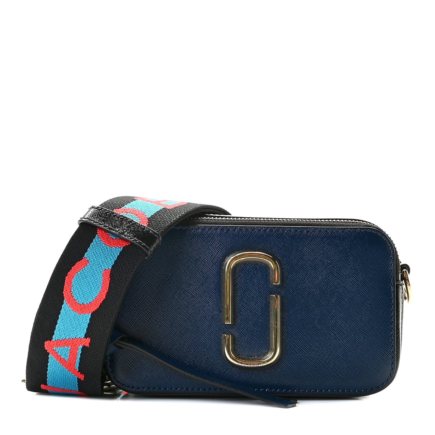 Saffiano Small Snapshot Camera Bag Blue Sea