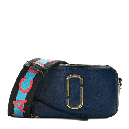 Marc Jacobs Saffiano Small Snapshot Camera Bag Blue Sea 1 of 8