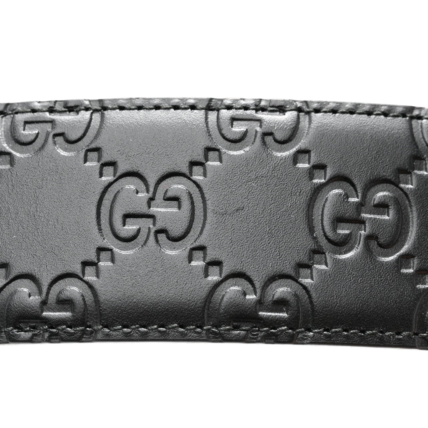 Gucci Guccissima Signature Interlocking G 40mm Belt 105 42 Black 6 of 8