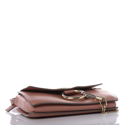 Chloe Suede Calfskin Small Faye Shoulder Bag Nougat 3 of 9
