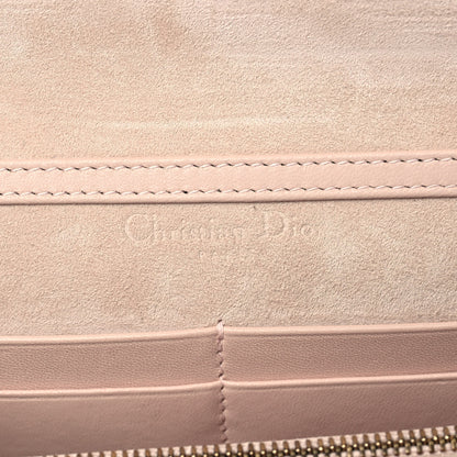Christian Dior Lambskin Cannage Dioraddict Wallet on Chain Clutch Rose Poudre 6 of 9