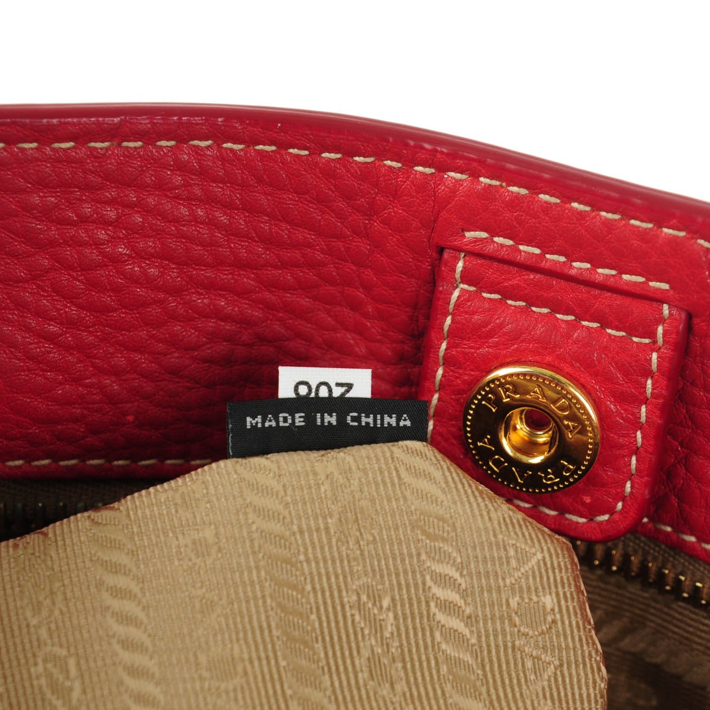 Vitello Daino Tote Rosso