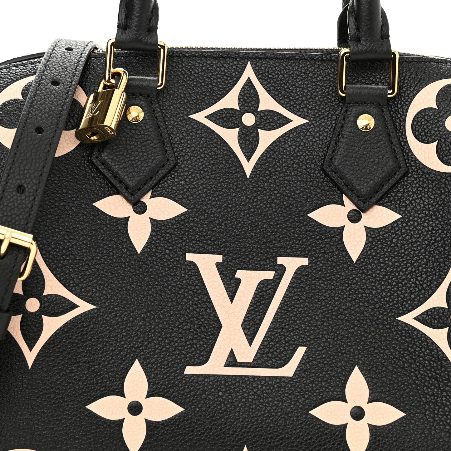 Empreinte Monogram Giant Speedy Bandouliere 25 Black Beige