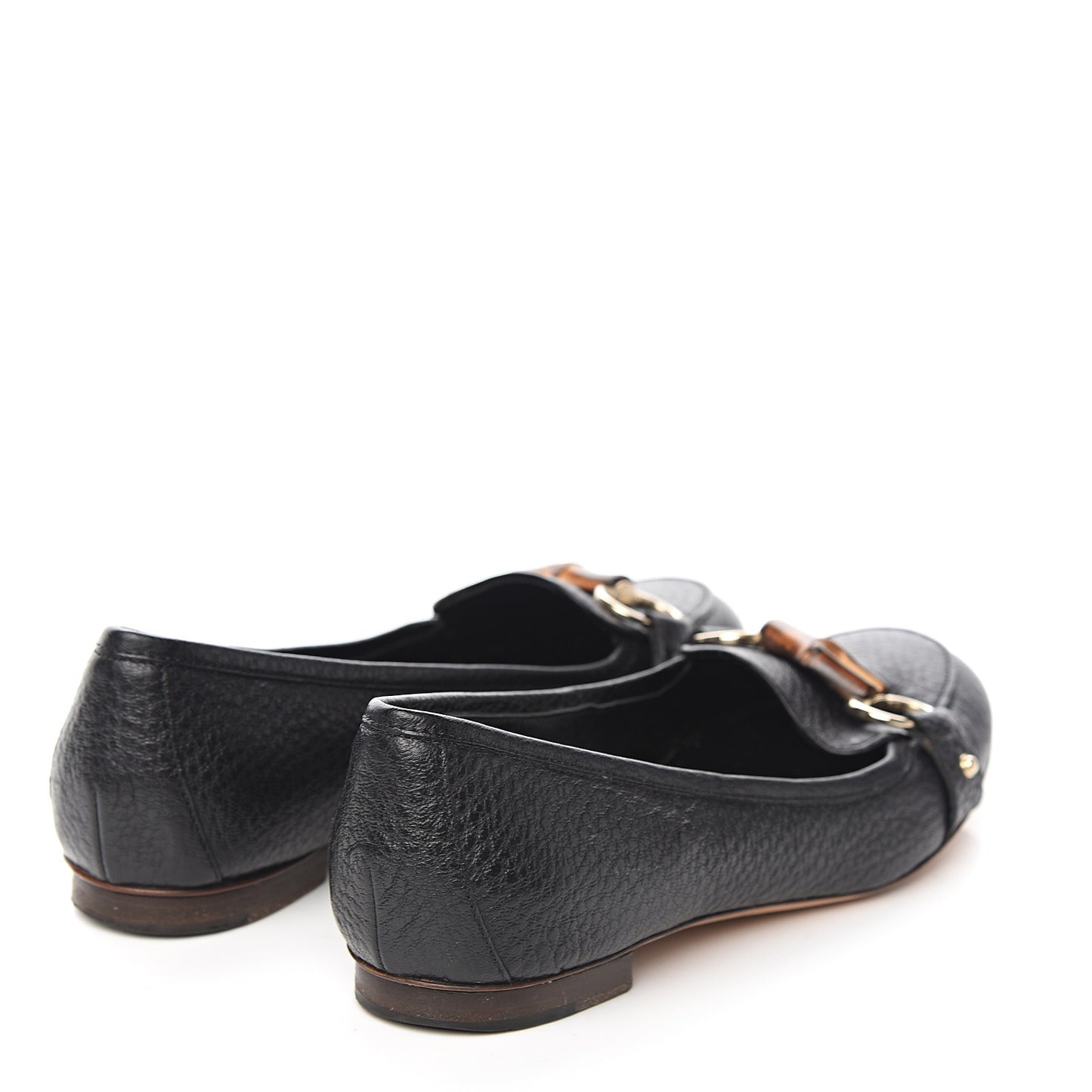 Calfskin Bamboo Flats 8 Black