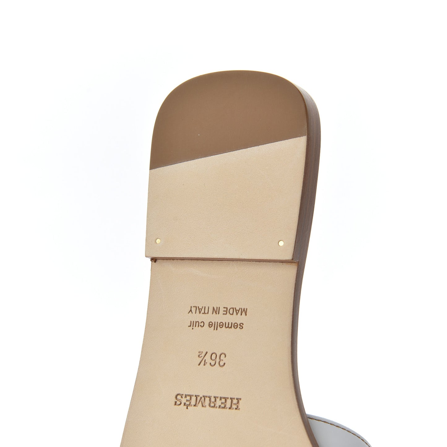 Box Calfskin Oran Sandals 36.5 White