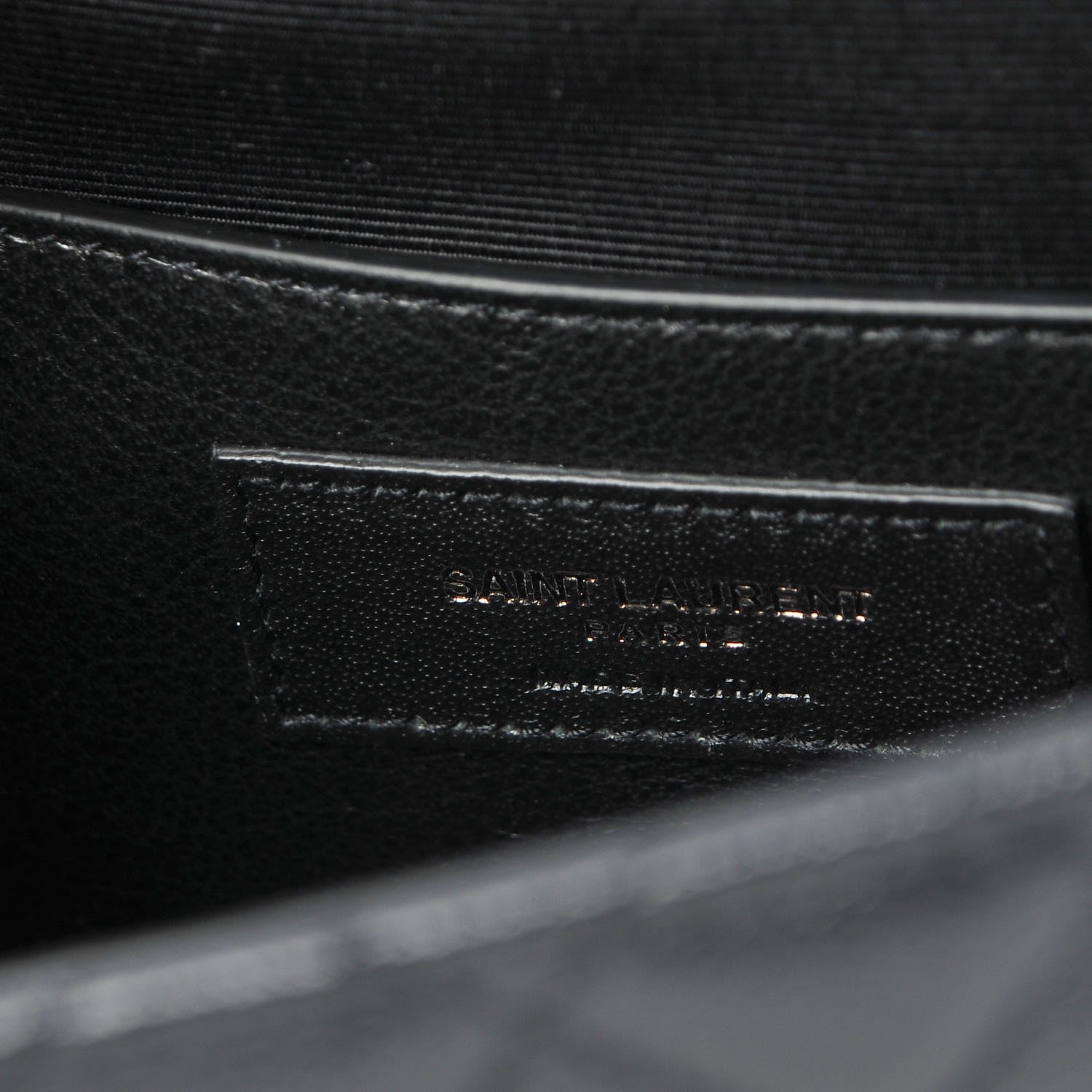 Saint Laurent Grain De Poudre Textured Mixed Matelasse Triquilt Small Monogram Satchel Black 6 of 6