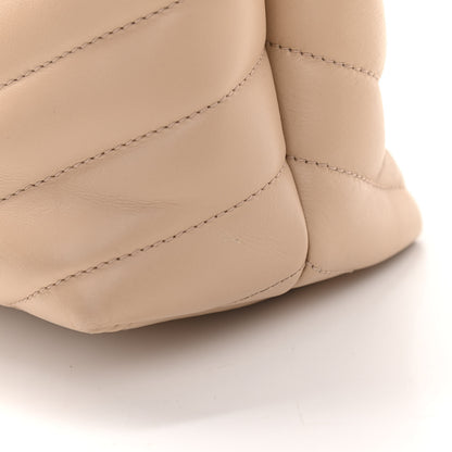 Saint Laurent Calfskin Y Quilted Monogram Medium Loulou Chain Satchel Nude Powder 11 of 11
