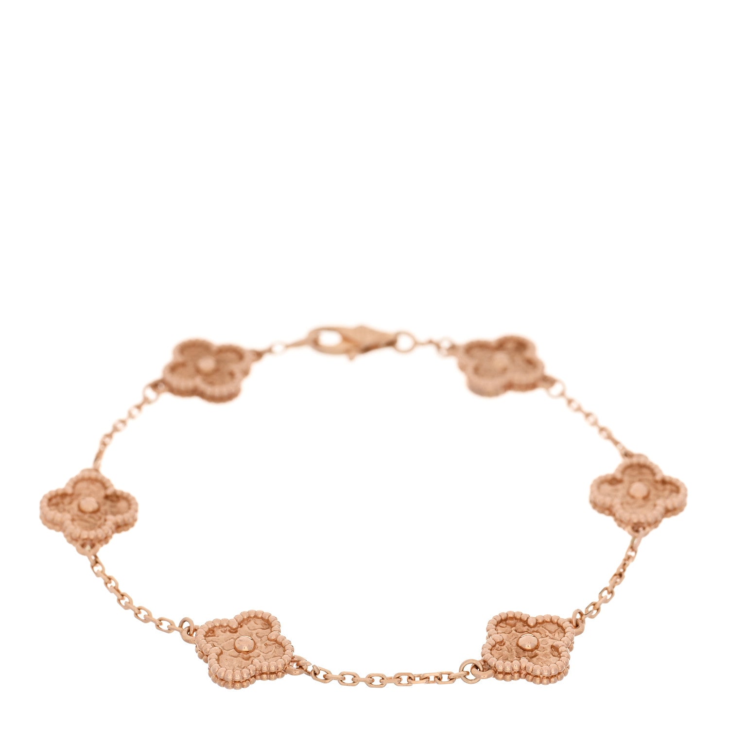 Van Cleef & Arpels 18K Rose Gold 6 Motifs Sweet Alhambra Bracelet 1 of 4