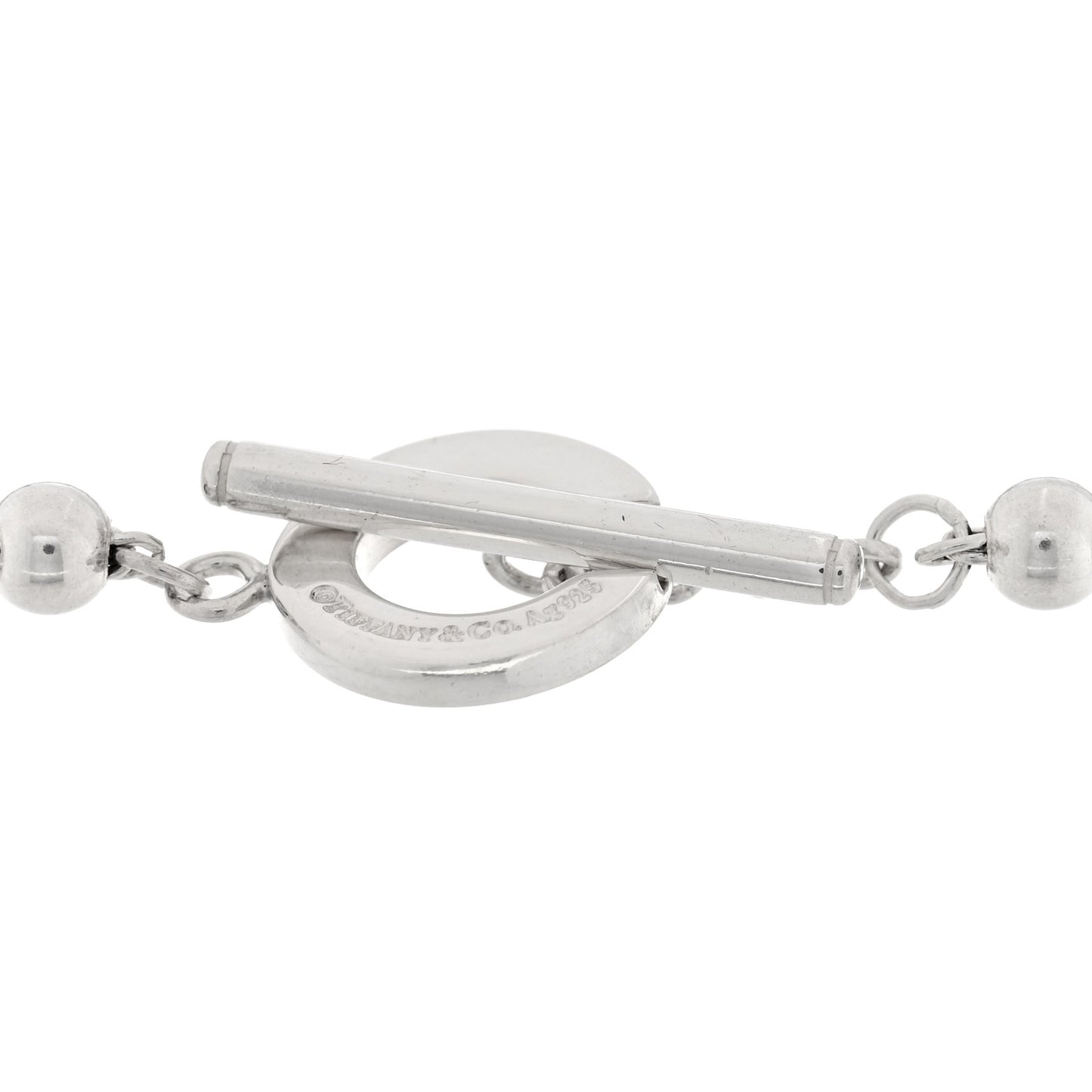 Sterling Silver 4mm Beads Toggle Bracelet