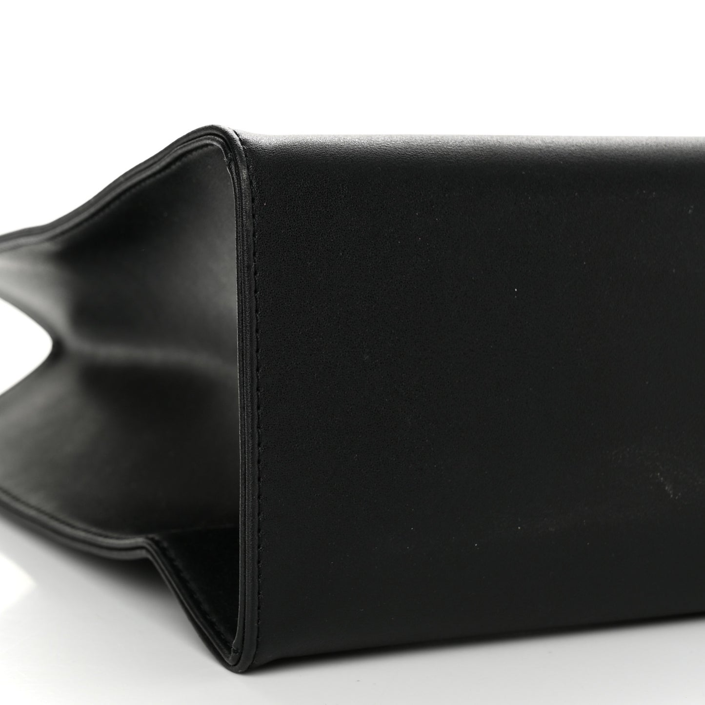 Vegan Leather Medium Shopping Bag Black